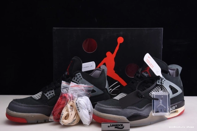 4 Off White Jordan x Bred CV9388-001 Retro Air 0820